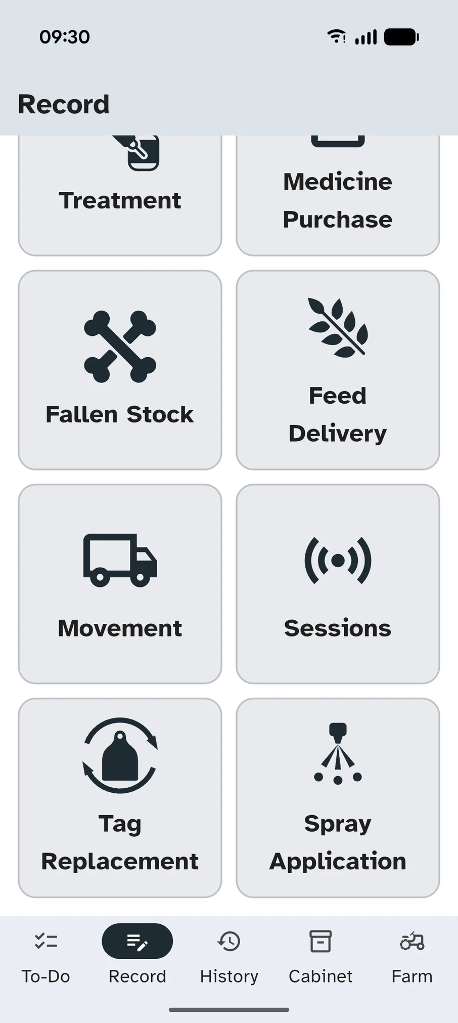 Record hub and to-do list